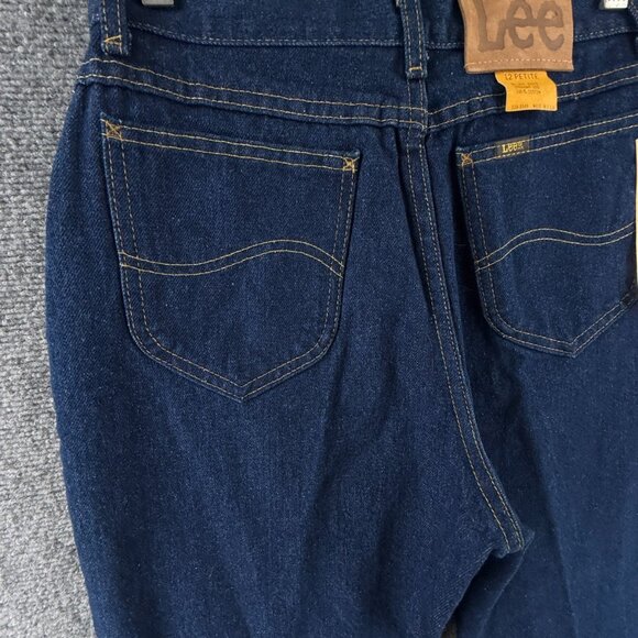 VTG NOS Lee Denim Jeans Dark Wash Ms. Petite 12 Rider USA All Cotton ACTL 27X29 - Picture 14 of 16